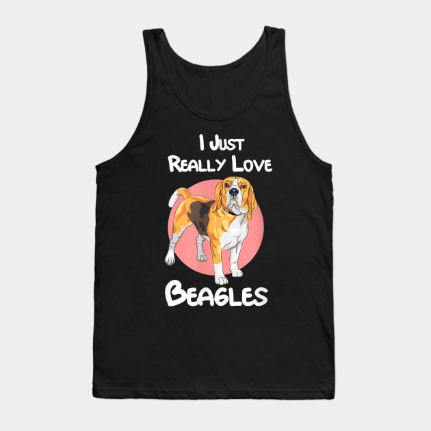 Dog I Just Really Love Beagles Dog Clothes Beagle 192 paws Tank Top by Olegpavlovmmo